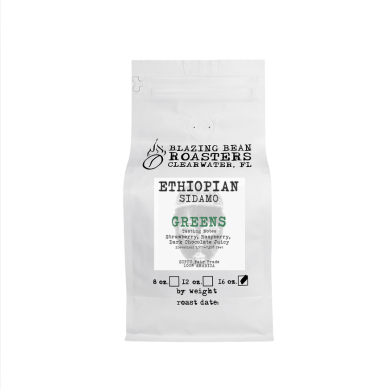 Organic Ethiopian Natural Sidamo - green stock (local pickup only) Local Pick up Only